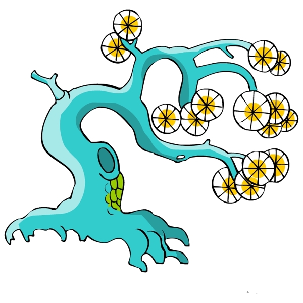 樹木古典插畫