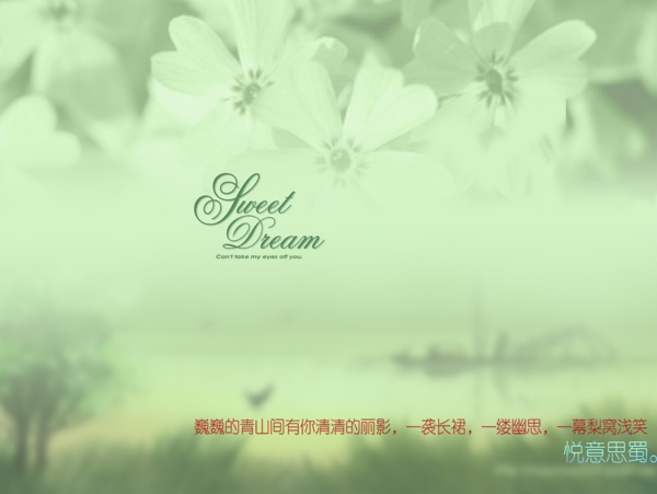 淡彩婚紗背景psd模板