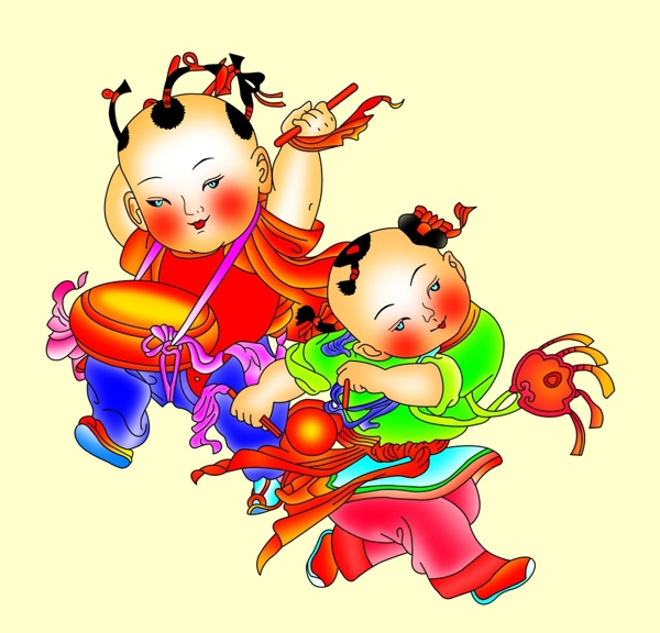 吉祥二寶圖片