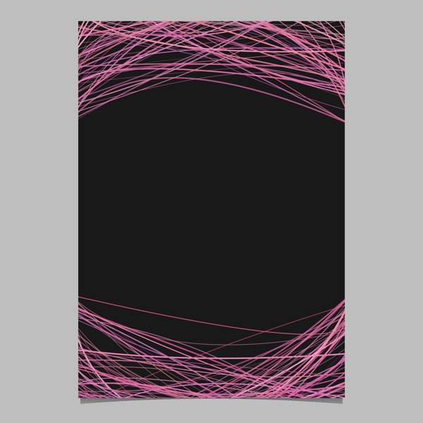 小册子模板与随机拱形条纹粉红色调空白矢量插图白色背景插图
