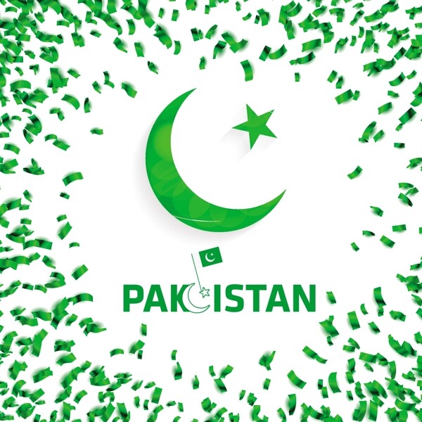绿色巴基斯坦五彩背景