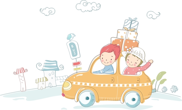 汽車上的禮物