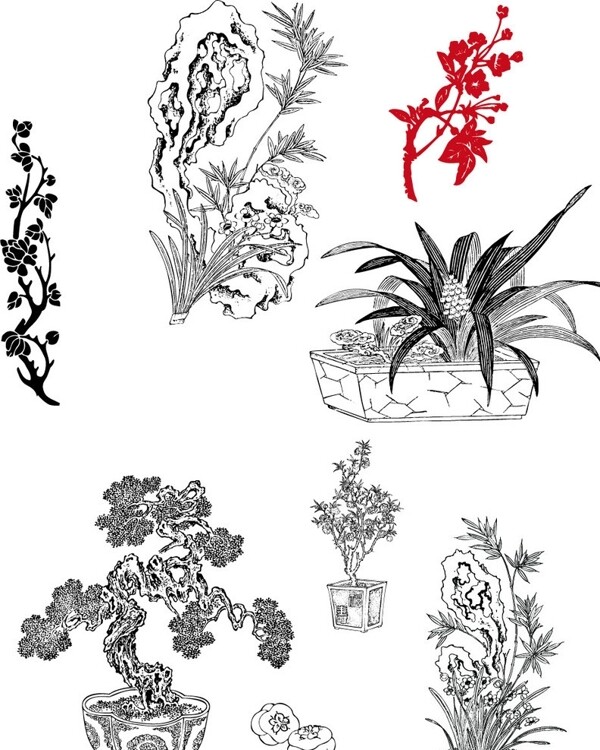 各种植物矢量图片