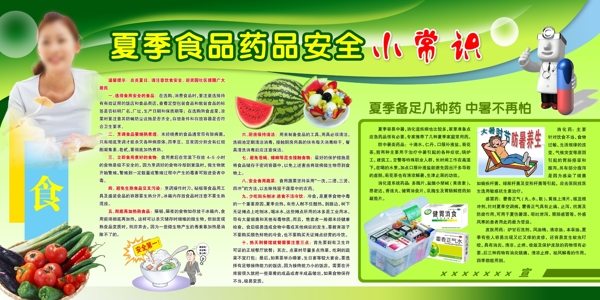 夏季食品藥品安全展板圖片