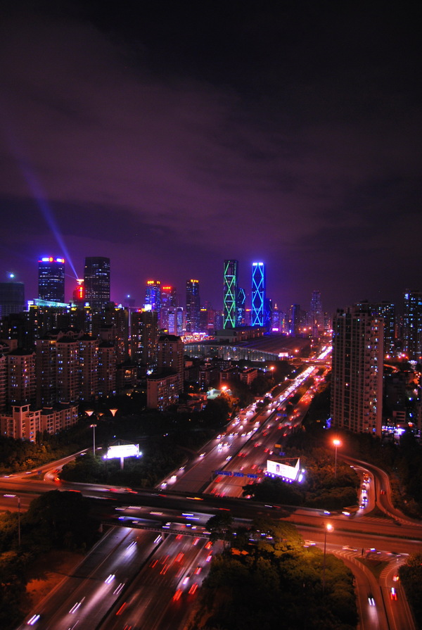 辉煌的深圳夜景图片