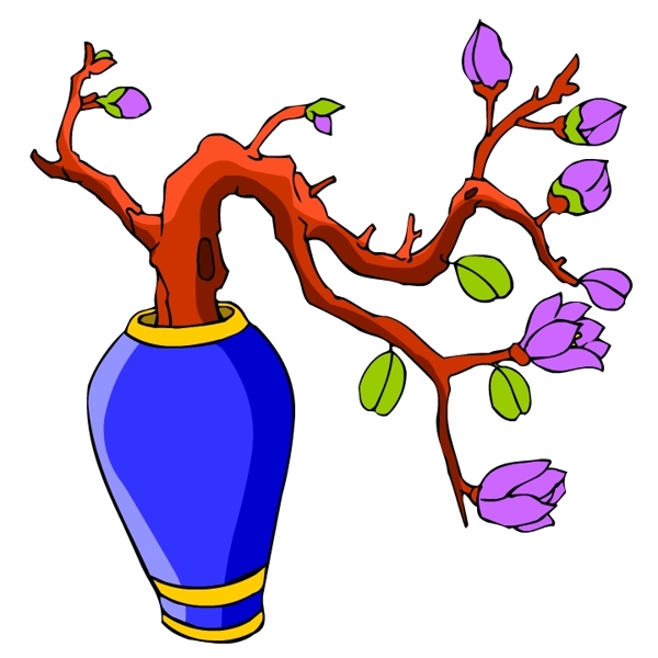 花卉古典插畫