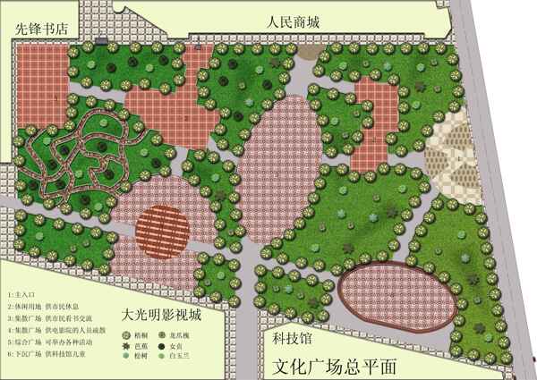 文化廣場平面效果圖
