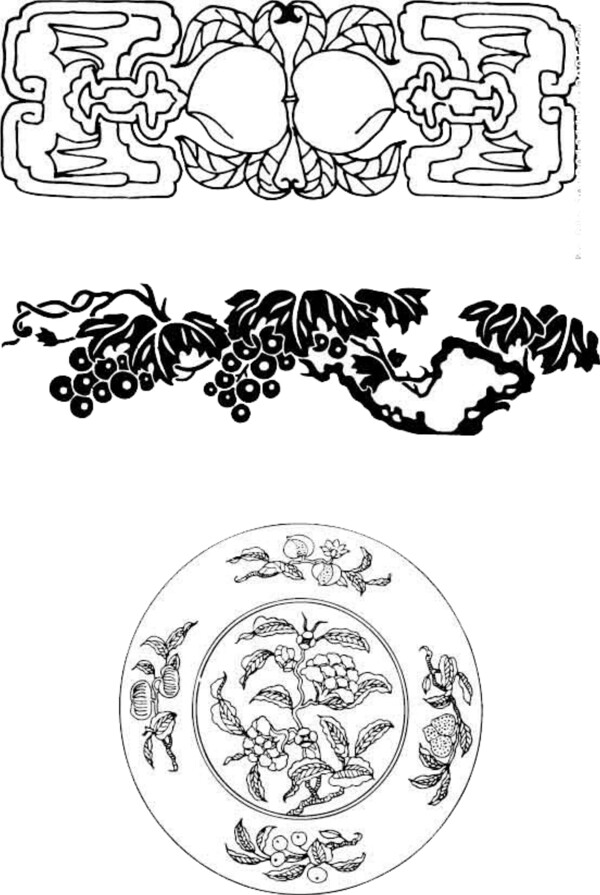 桃子花紋