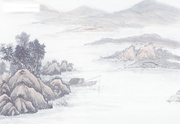 水墨山水畫圖片