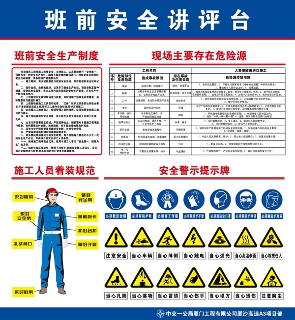 隧道施工安全將平臺