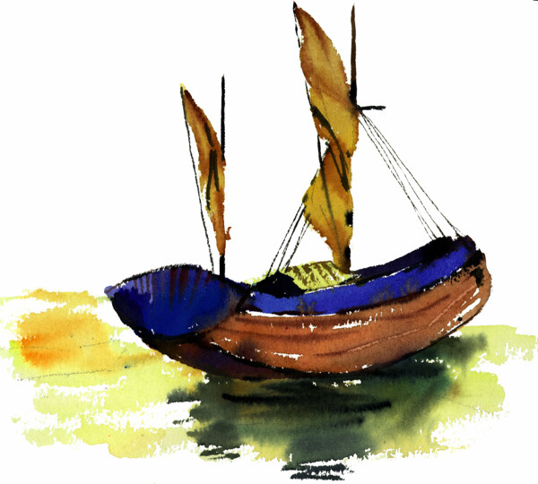水彩風(fēng)景彩繪世界0057