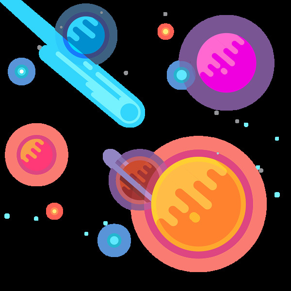 卡通宇宙星球元素