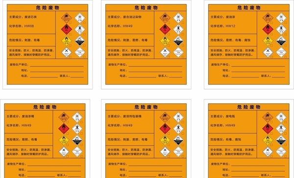 危險(xiǎn)廢物標(biāo)簽