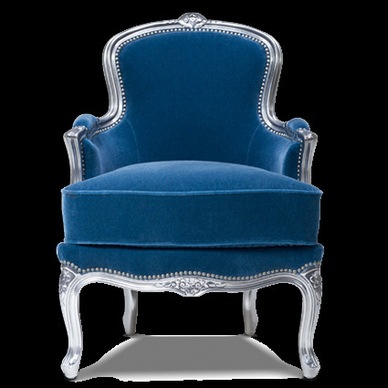 格调蓝色高级椅子产品实物