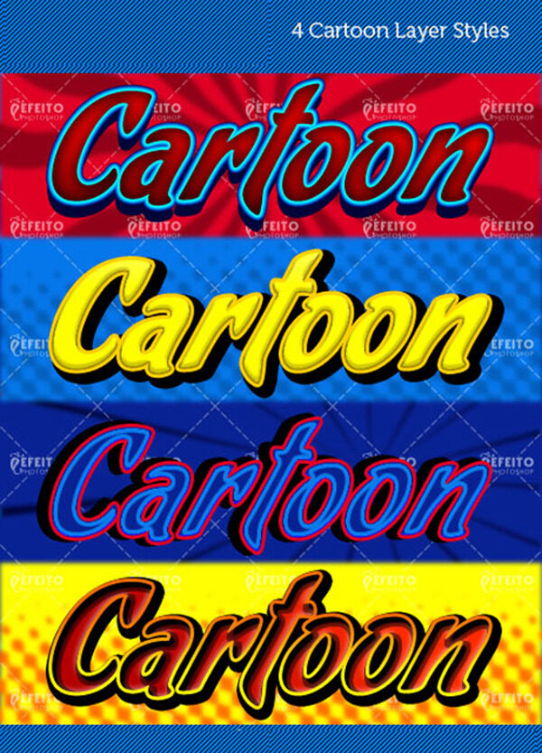 漫画风格字体Photoshop样式
