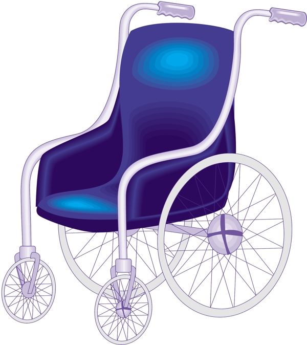 轮椅医疗器材矢量素材EPS0003