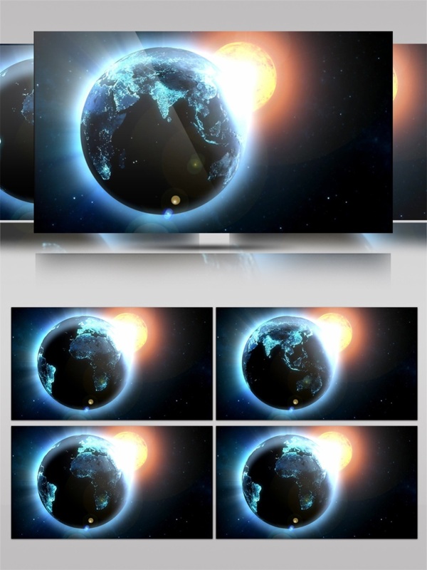 科技蓝色星球高清视频素材