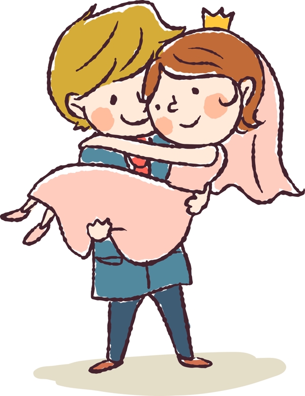手繪卡通結(jié)婚元素