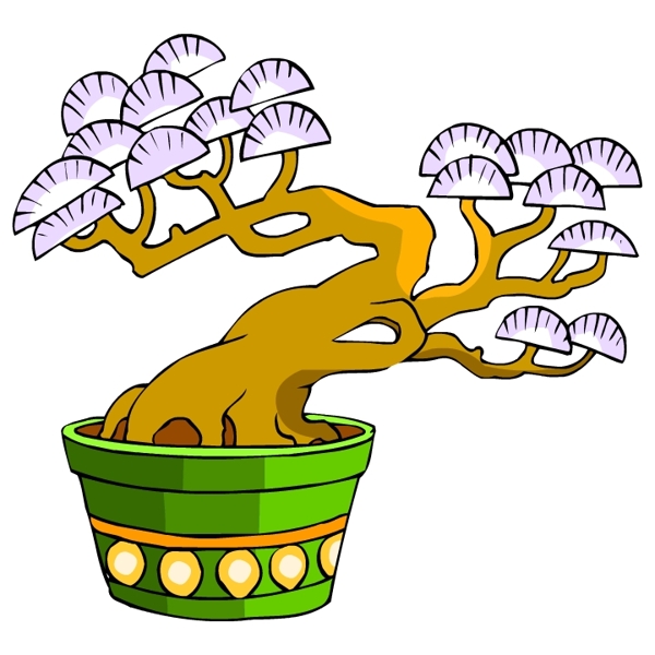 樹木古典插畫