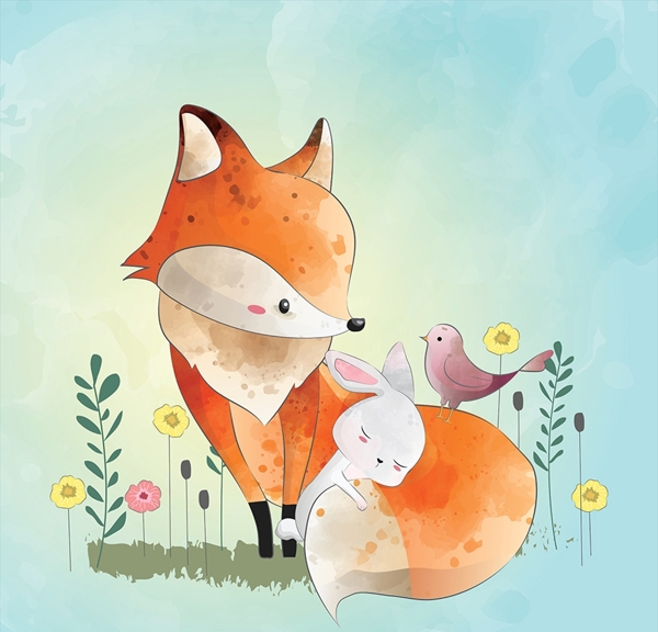 卡通小动物狐狸