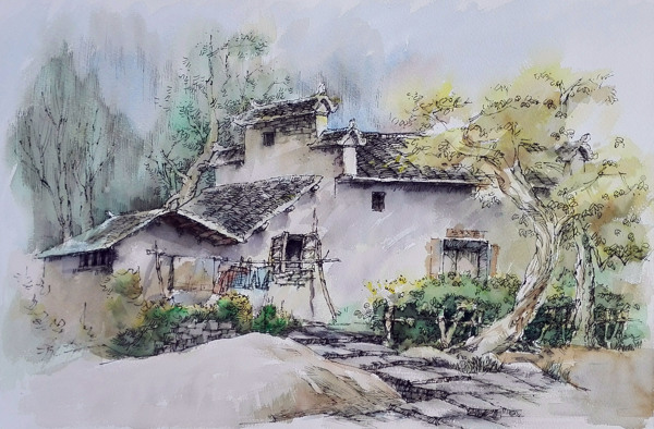 水彩風(fēng)景畫