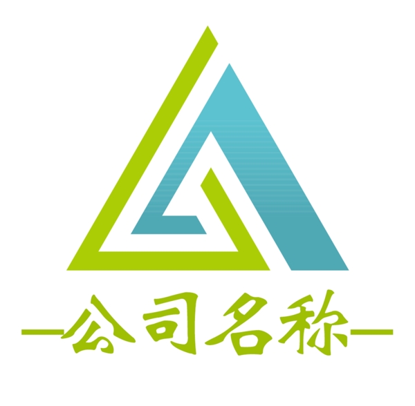 三角蓝色绿色logo