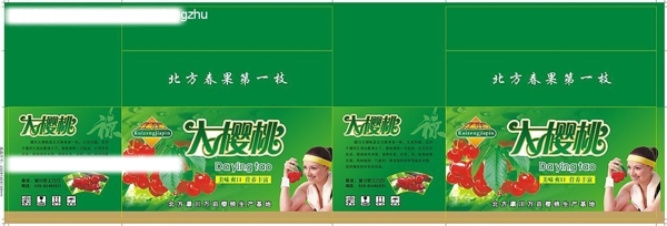 櫻桃包裝模版圖片