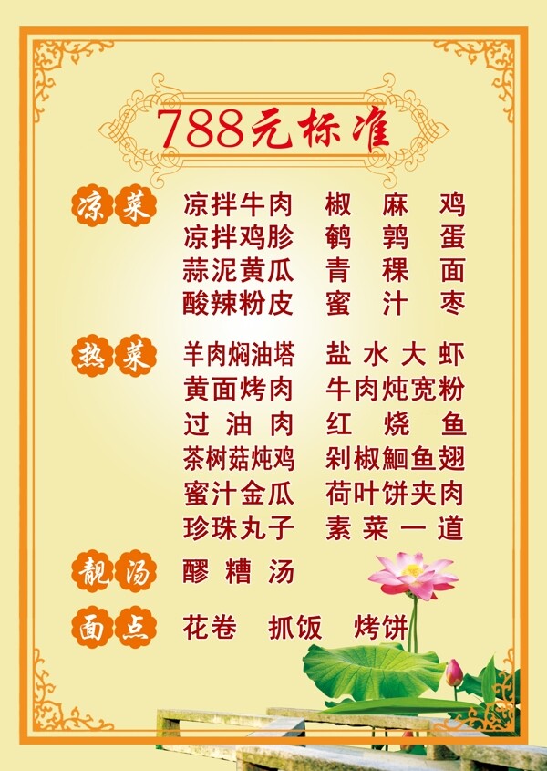 菜譜背景圖片
