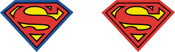 超人S标志矢量图图片