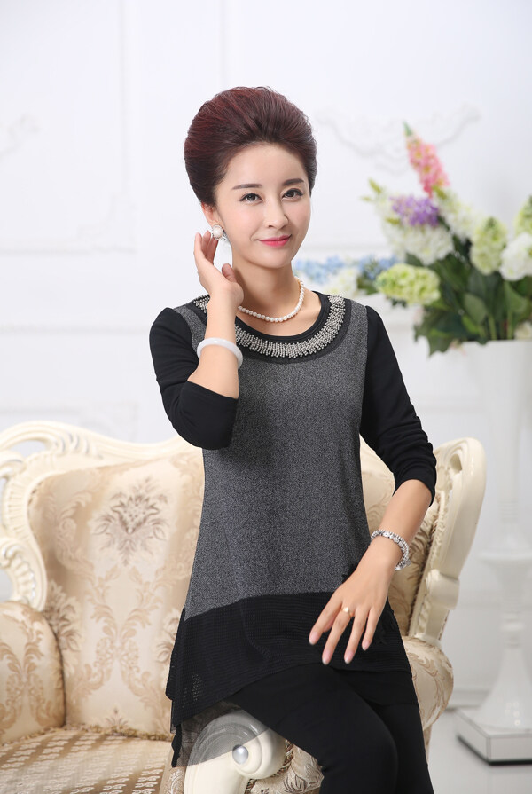 女裝媽媽裝淘寶女裝婦女裝圖片