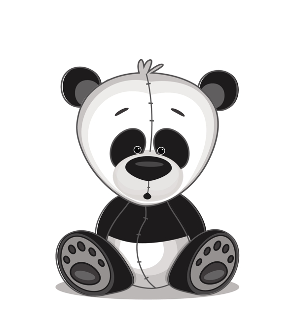 矢量可爱熊猫EPS