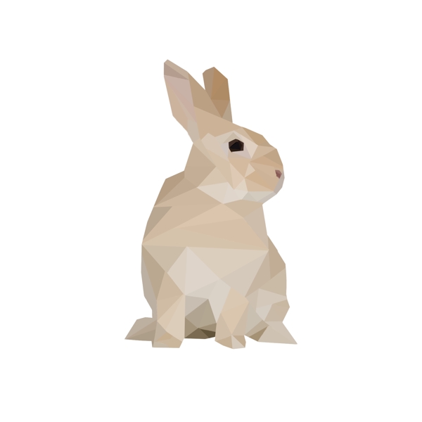 12生肖十二生肖兔POLY风动物兔元素