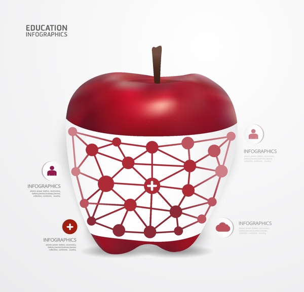红色苹果信息图表