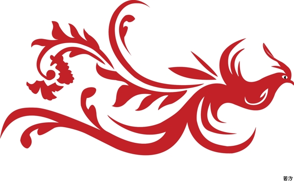 鳳凰簡筆畫元素