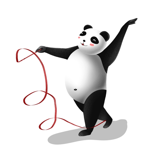手绘熊猫原创设计动物