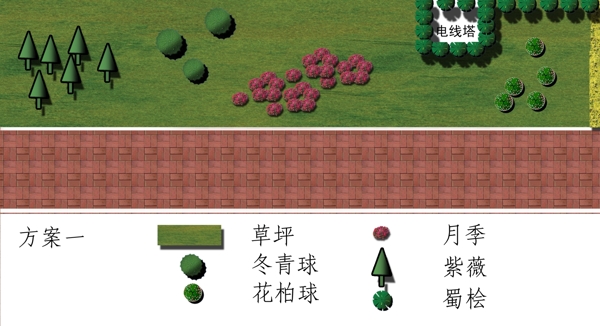 綠化平面示意圖圖片