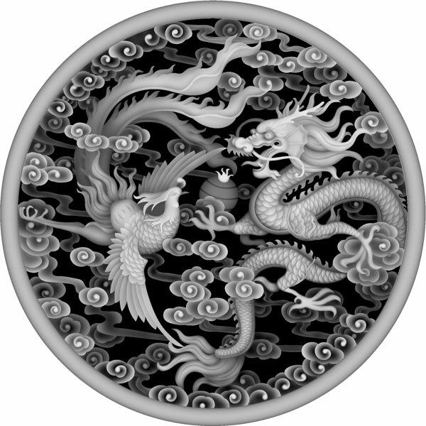 精雕圖浮雕圖灰度圖圓