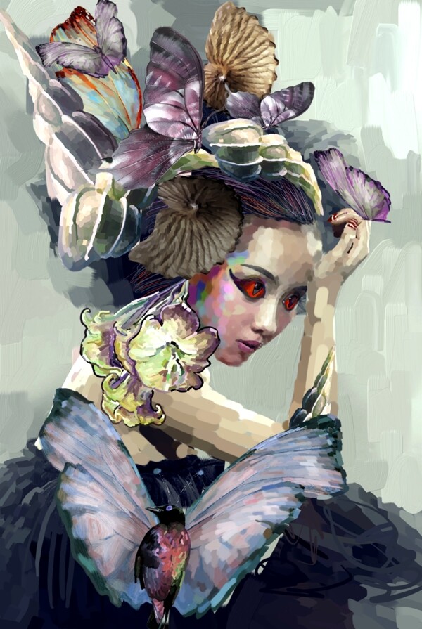 時(shí)尚唯美插畫韓國(guó)系列圖片