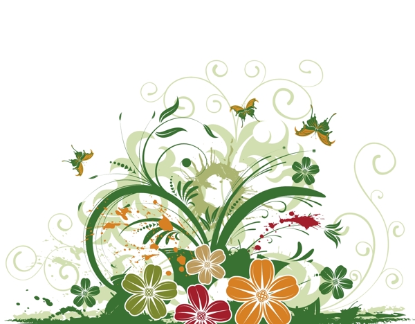 摘要花butterf..