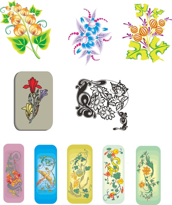 矢量花卉圖片