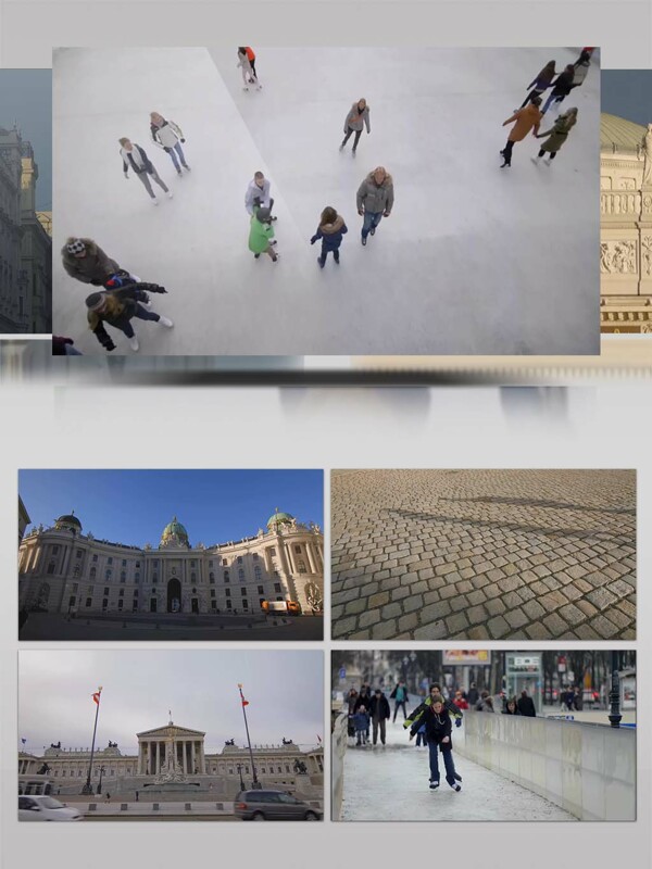 4K超清维也纳人物景观实拍视频