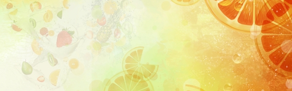 黃色電商水果banner背景