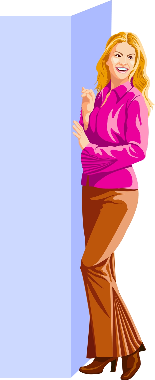 插畫時尚美女百態(tài)美女圖片