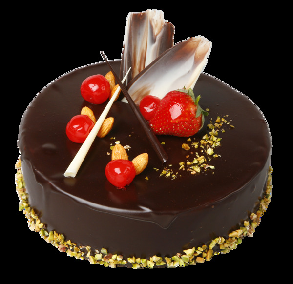 草莓黑巧克力蛋糕素材