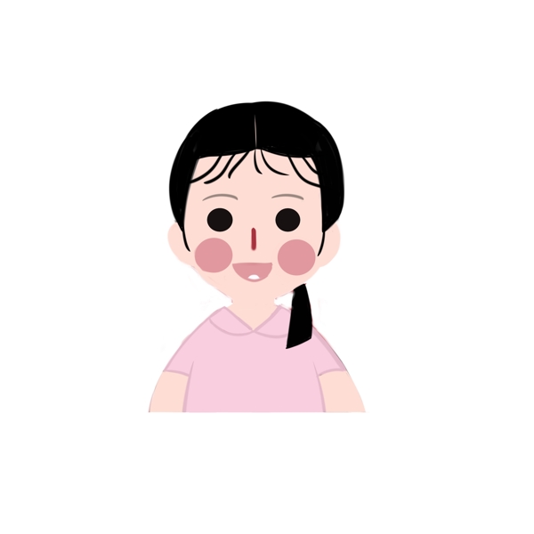 原創(chuàng)可愛Q版少女可商用元素