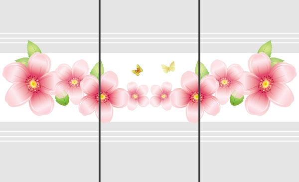 艷麗鮮花花朵圖案