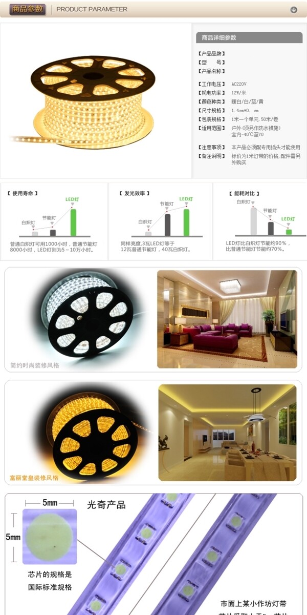 家用燈具描述