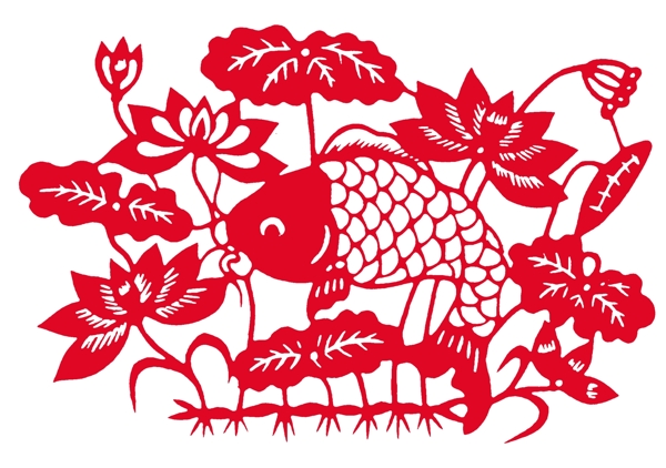 剪紙魚圖片