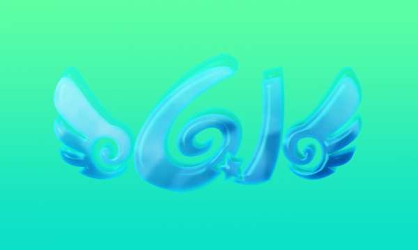 泡泡立體字