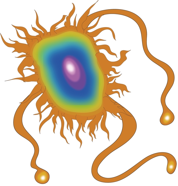 杆球菌细菌的插画